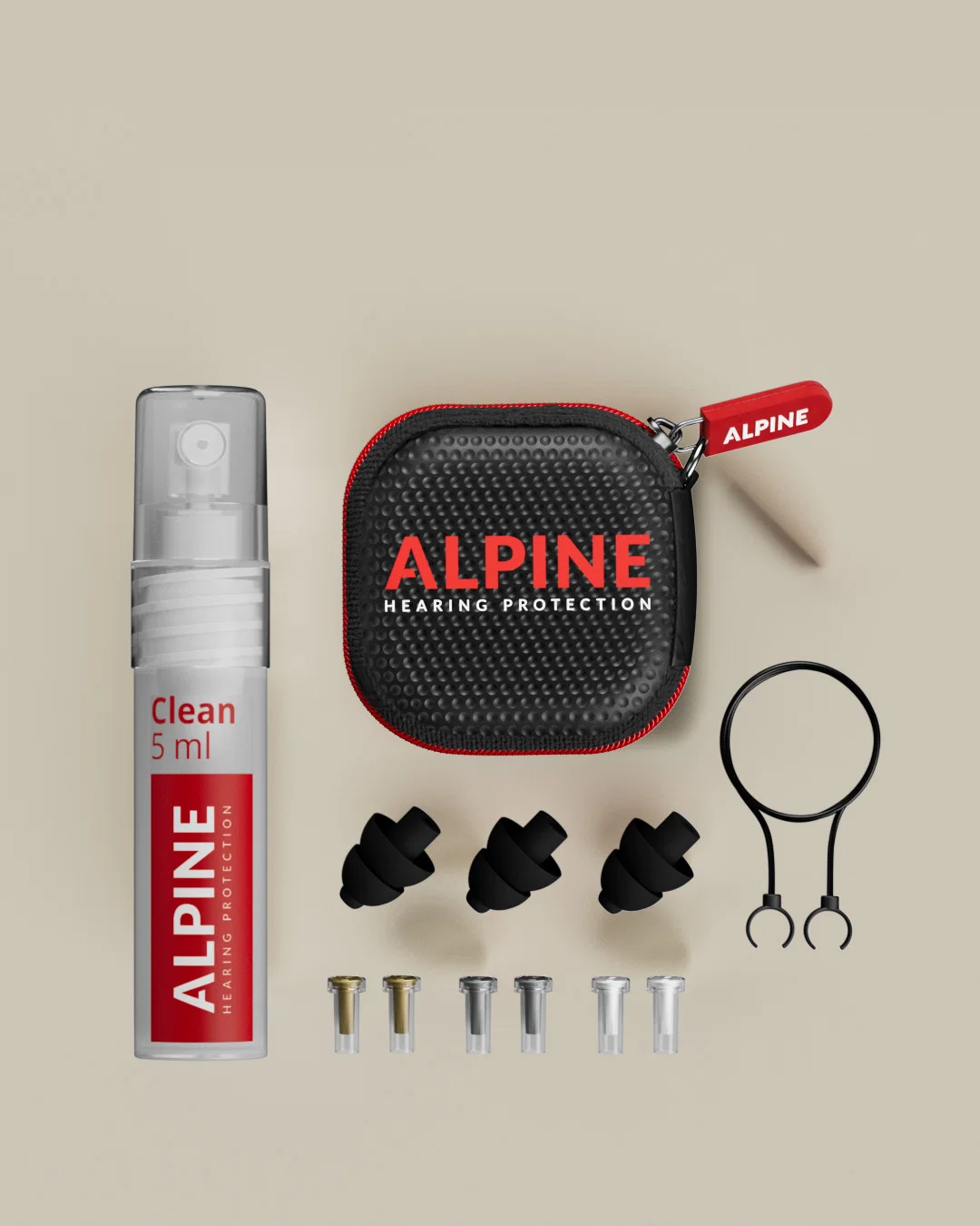 Alpine MusicSafe Pro černé – ucpávky s příslušenstvím