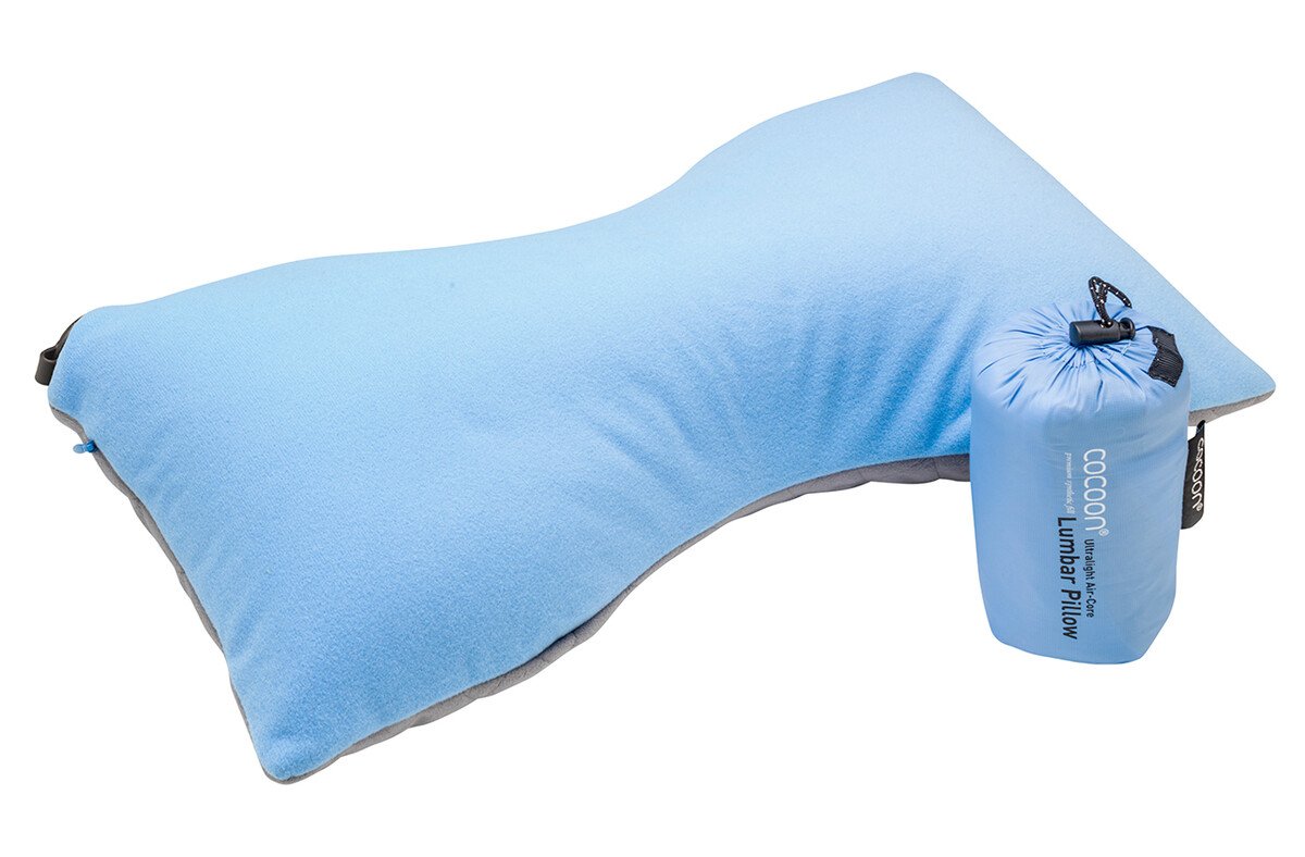 Cocoon bederní polštář Ultralight Lumbar Pillow light blue – nafukovací bederní polštář Lumbar Support Pillow