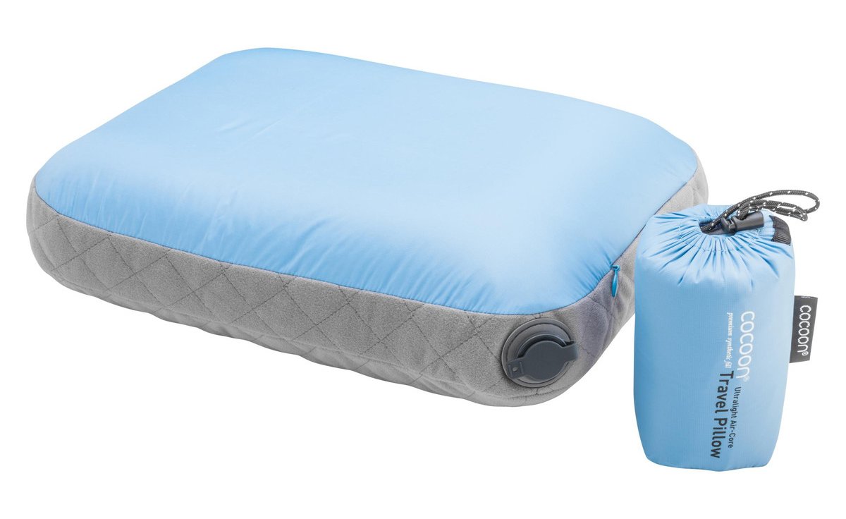 Cocoon nafukovací polštář Air-Core Ultralight S light blue – ultralehký nafukovací polštář Air-Core