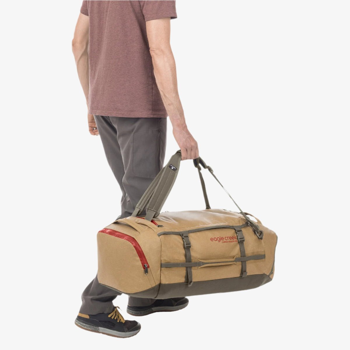 Eagle Creek taška/batoh Cargo Hauler Duffel 60l iron orange – taška upevněná na střešním nosiči