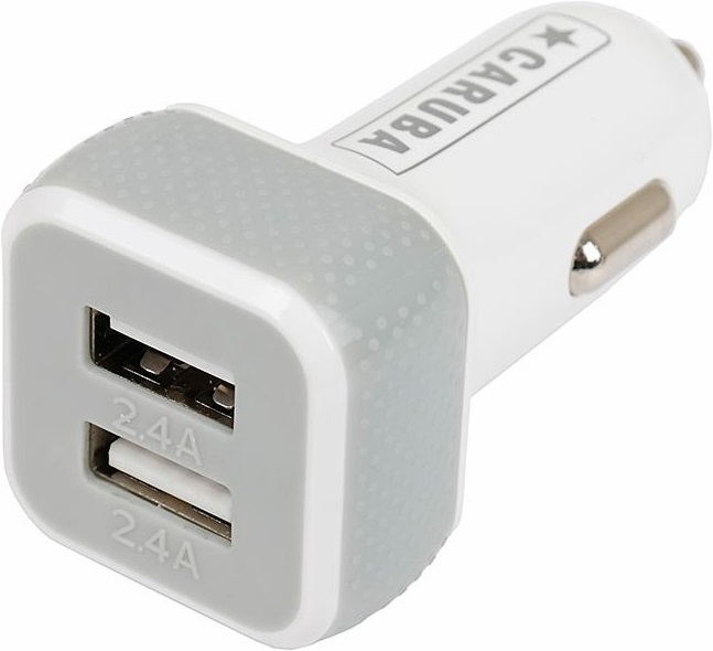 Caruba autonabíječka Duo USB Car Charger 4.8A white