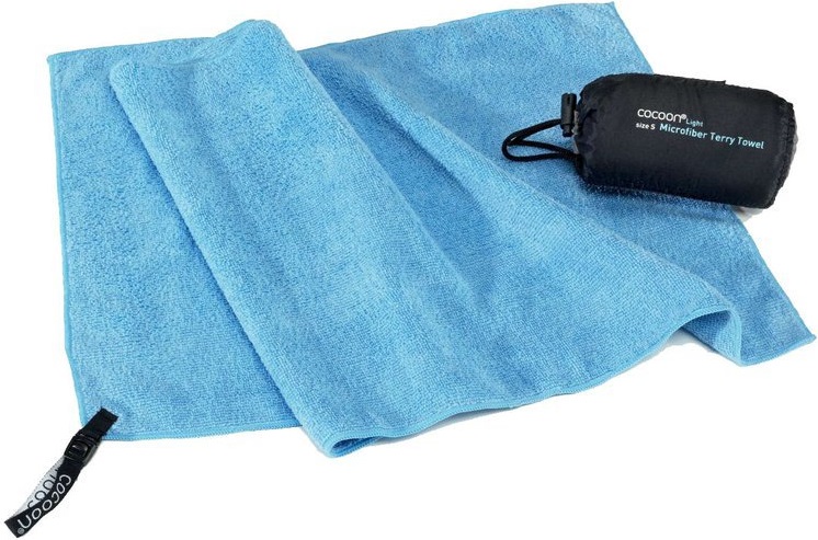 Cocoon cestovní ručník Microfiber Terry Towel Light fjord blue