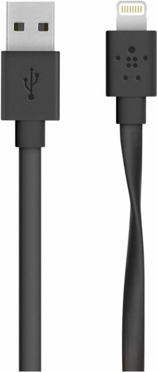 Belkin USB nabíjecí kabel Mixit Flat Lightning To USB black
