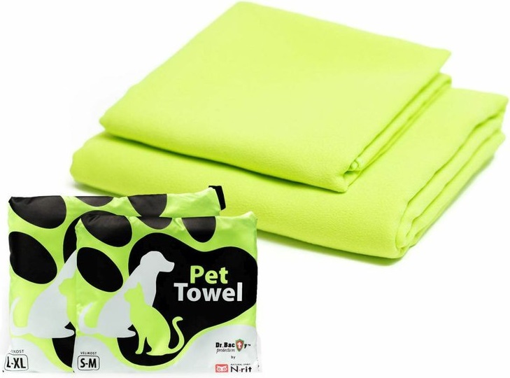 N.Rit ručník pro zvířátka Pet Towel S-M lime