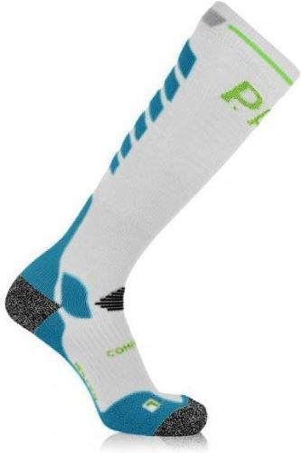 P.A.C. ponožky proti hmyzu RN 7.2 Running Reflective Pro Compression M white/cyan