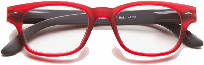 B+D cestovní brýle Super Bold Readers matt red +1.00