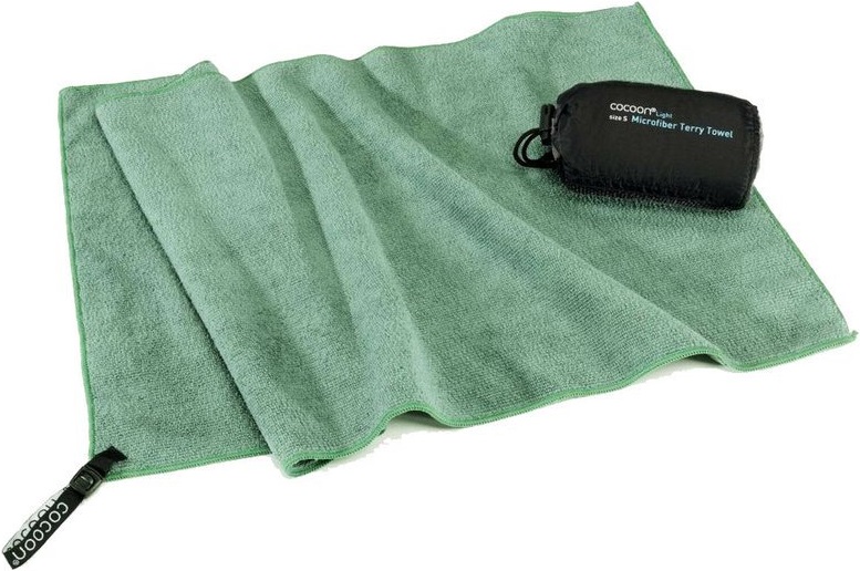 Cocoon cestovní ručník Microfiber Terry Towel Light bamboo green