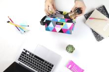 Packit chladící svačinový box Snack Box triangle stripe (5)