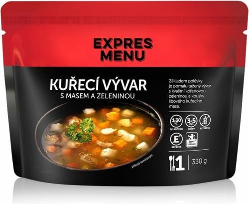 Expres Menu kuřecí vývar s masem a zeleninou 330g