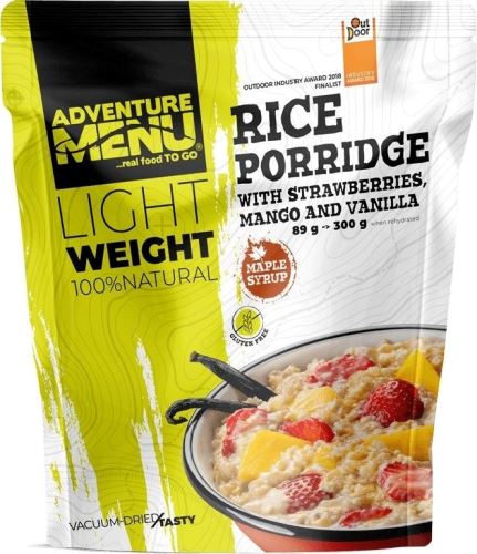 Adventure Menu rýžová kaše s jahodou, mangem a vanilkou 300g