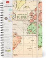 Legami zápisník Maxi Lined Spiral Notebook A4 Travel (6)
