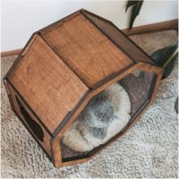 Enjoy the Wood závěsný domeček pro kočky Cats House Hexagon (6)