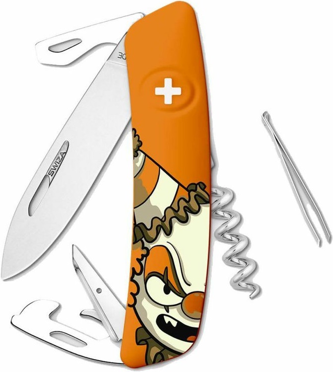 Swiza švýcarský kapesní nůž D03 Halloween Clown orange