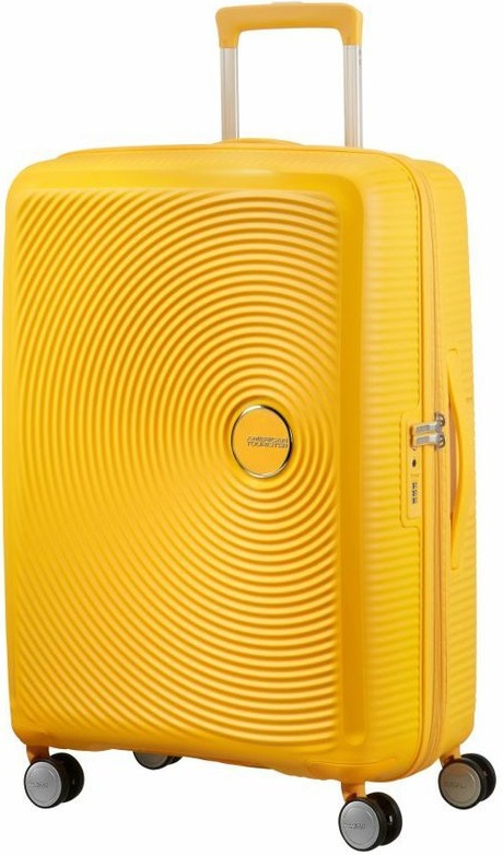 American Tourister kufr Soundbox Spinner 67/24 golden yellow