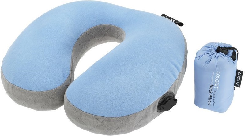 Cocoon nafukovací podhlavník Ultralight Air-Core Neck Pillow light blue