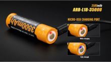 Fenix dobíjecí baterie 18650 3500 mAh s USB (2)