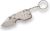 Joker přívěsek Keyring Folding Knife Drop Point grey 35 mm