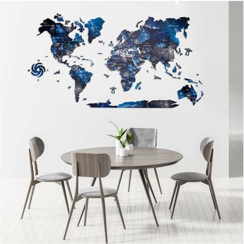 Enjoy the Wood 3D nástěnná dřevěná mapa World Map Space Prime