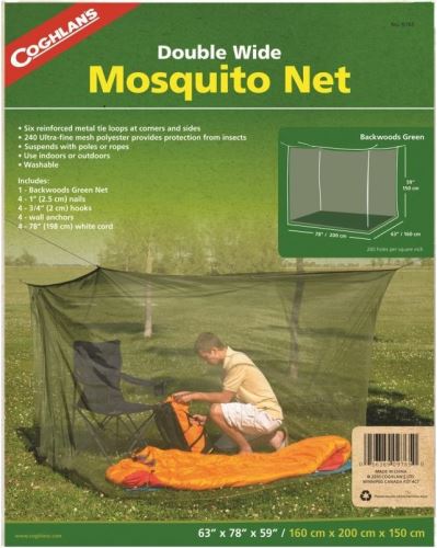 Coghlan´s moskytiéra na lůžka Backwoods Double Wide Mosquito Net