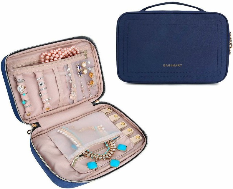 Bagsmart organizér na šperky Aurora Travel Jewelry Case blue