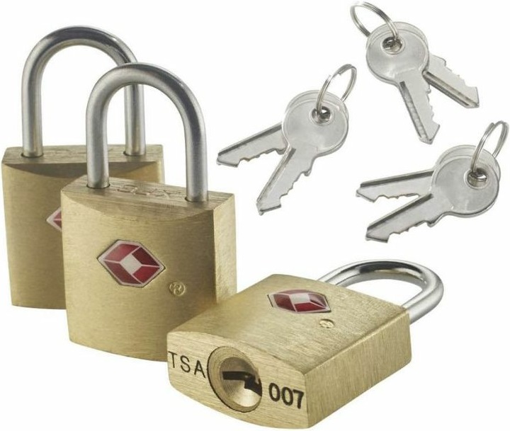 Lewis N. Clark sada mosazných zámků TSA Key Lock s klíčky