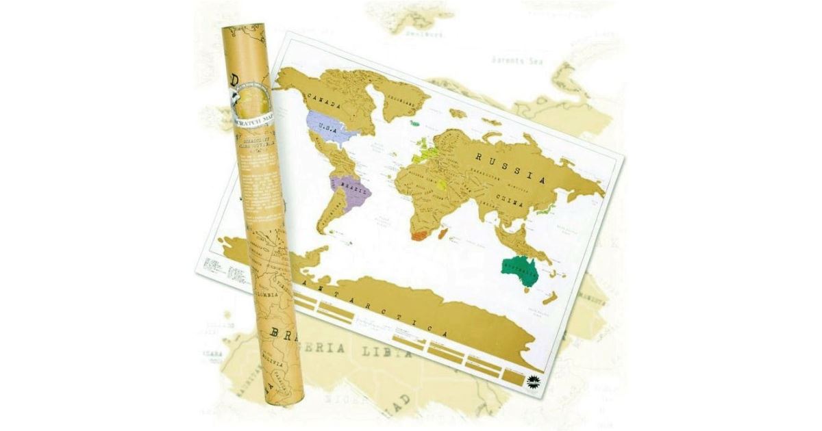 Velká stírací mapa světa bílá | Vše pro Vaše cesty