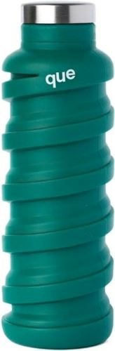 QUE skládací silikonová lahev 600ml forest green