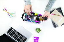 Packit chladící svačinový box Snack Box triangle stripe (8)