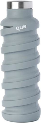 QUE skládací silikonová lahev 600ml stone grey