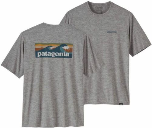 Patagonia M´s Cap Cool Daily Graphic Shirt Boardshort Logo Abalone Blue Feather Grey