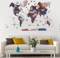 Enjoy the Wood 3D nástěnná dřevěná mapa World Map Dune Prime XL