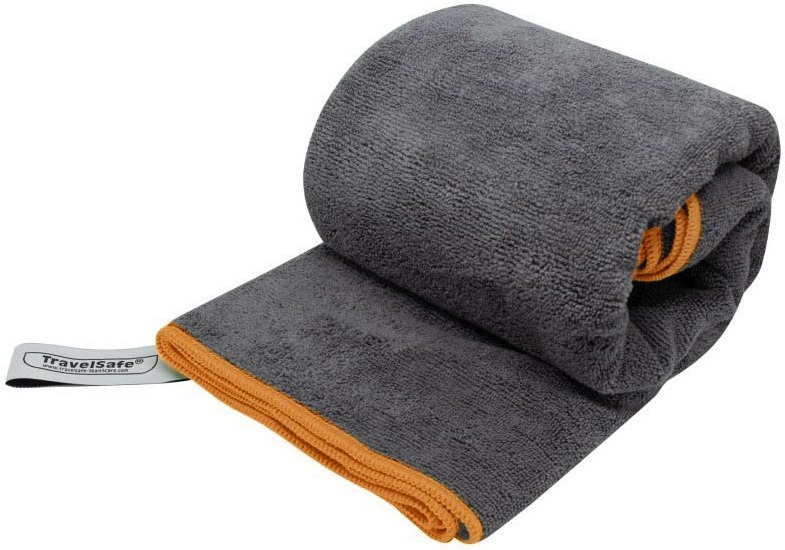TravelSafe ručník Microfiber Terry Towel XL charcoal/orange