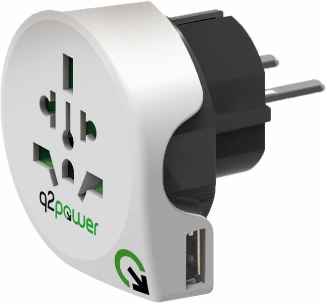 Q2 Power adaptér svět/Evropa s USB typ C