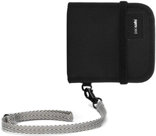 Pacsafe RFIDsafe V100 black bezpečnostní peněženka