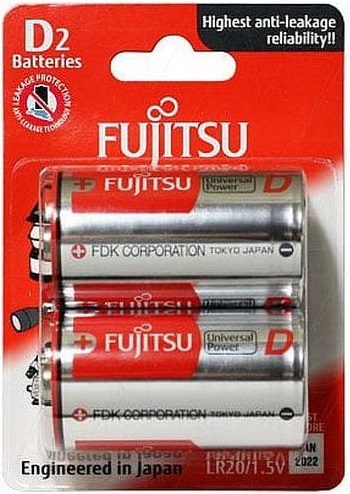 Fujitsu alkalická baterie Universal Power LR20/D 2ks blistr