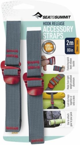 Sea To Summit popruhy Hook Release Accessory Straps 20mm/2m red