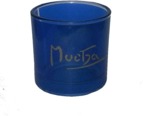 Alfons Mucha panák Shoot Glass blue