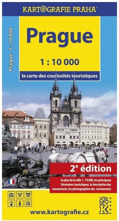 Prague 1:10000 la carte des couriosités touristiques francouzsky