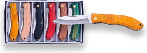 Joker sada přívěsků Pocket Knives Various Wooden Handle 6ks