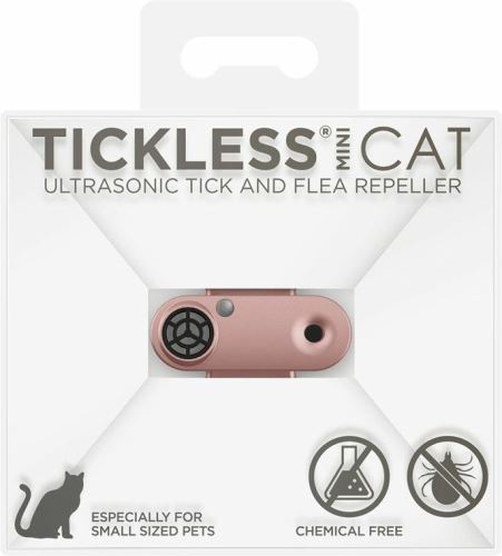 Tickless ultrazvukový odpuzovač klíšťat Mini Cat rose gold