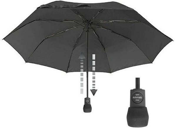EuroSchirm deštník Light Trek Automatic black