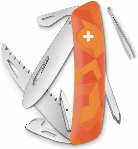 Swiza kapesní nůž Junior J06 R Camo Luceo orange blistr