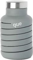 QUE skládací silikonová lahev 600ml stone grey (1)