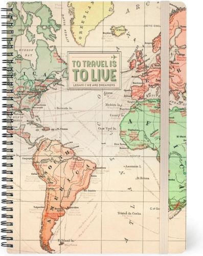 Legami zápisník Maxi Lined Spiral Notebook A4 Travel