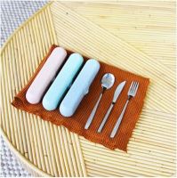 QUE sada příborů Travel Utensil Set periwinkle (4)