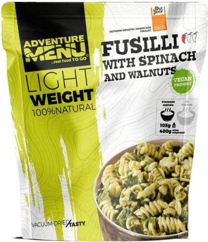 Adventure Menu fusilli se špenátem a vlašskými ořechy