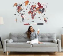 Enjoy the Wood 3D nástěnná dřevěná mapa World Map Onyx Prime XL