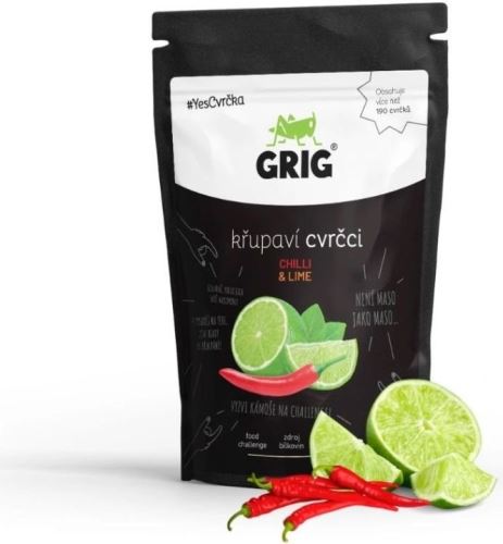 Grig křupaví cvrčci chilli & lime 20g