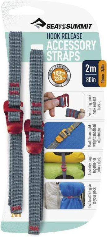 Sea To Summit popruhy Hook Release Accessory Straps 10mm/2m red