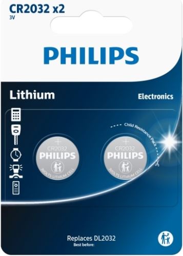 Philips lithiová baterie CR2032 2ks